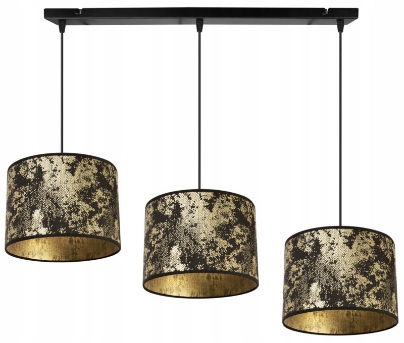 Lampa sufitowa wisząca Light Home LH Werona 3x E27 60W złoty/czarny 1szt.