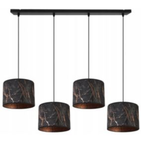 Lampa sufitowa wisząca Light Home LH Werona 4x E27 60W czarny/miedź 1szt.