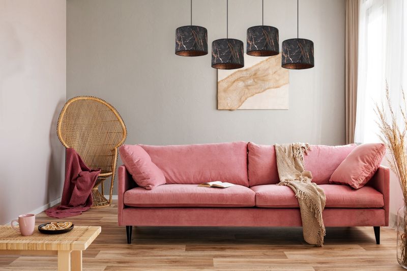 Lampa sufitowa wisząca Light Home LH Werona 4x E27 60W czarny/miedź 1szt.