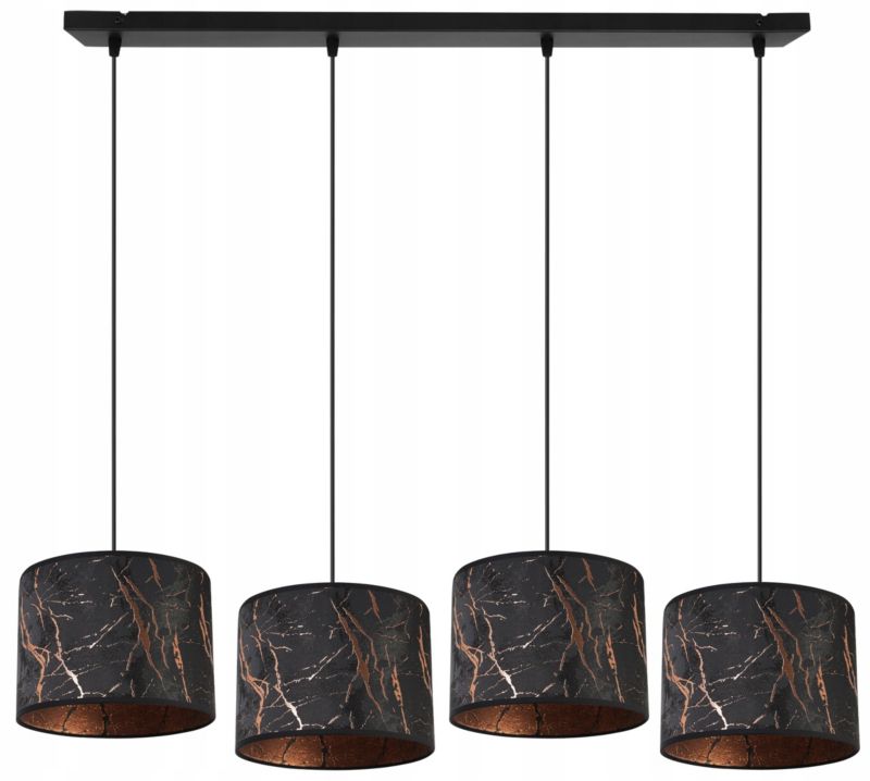 Lampa sufitowa wisząca Light Home LH Werona 4x E27 60W czarny/miedź 1szt.