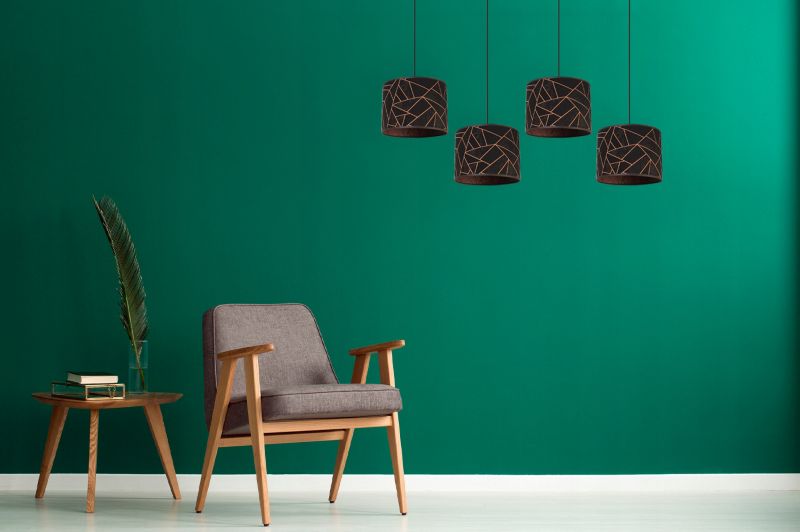 Lampa sufitowa wisząca Light Home LH Werona 4x E27 60W czarny/miedź 1szt.