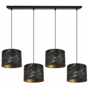 Lampa sufitowa wisząca Light Home LH Werona 4x E27 60W czarny/złoty 1szt.