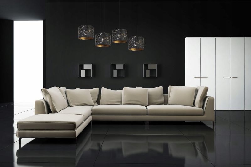 Lampa sufitowa wisząca Light Home LH Werona 4x E27 60W czarny/złoty 1szt.