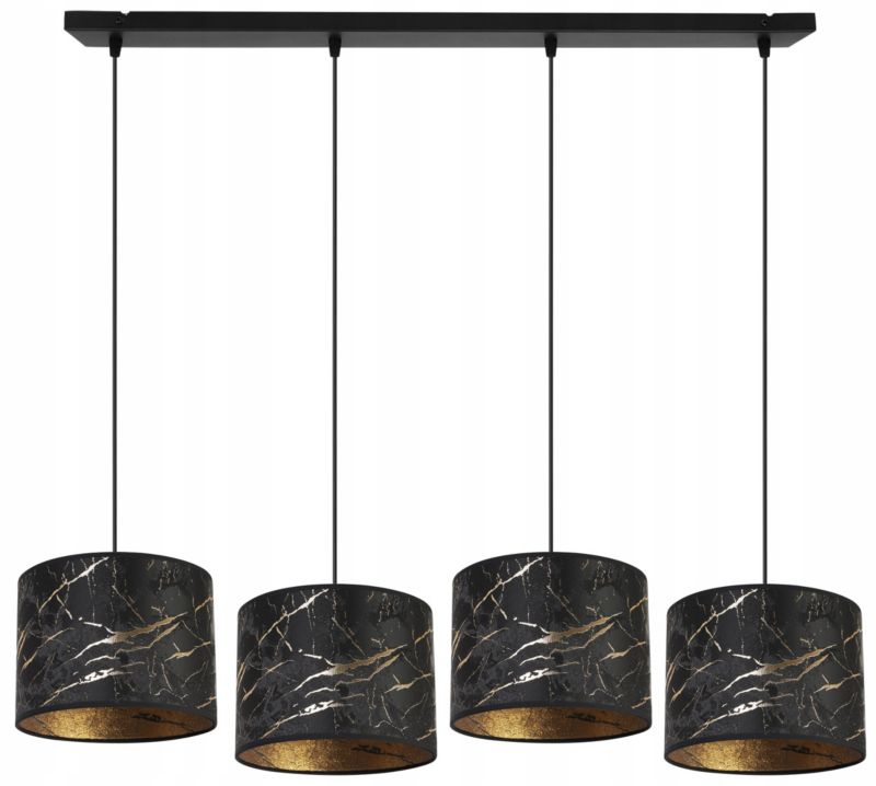 Lampa sufitowa wisząca Light Home LH Werona 4x E27 60W czarny/złoty 1szt.