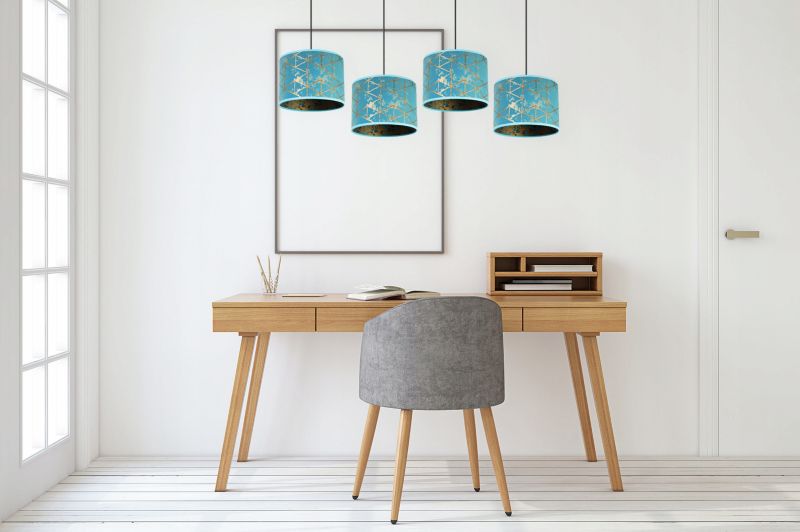 Lampa sufitowa wisząca Light Home LH Werona 4x E27 60W niebieski 1szt.