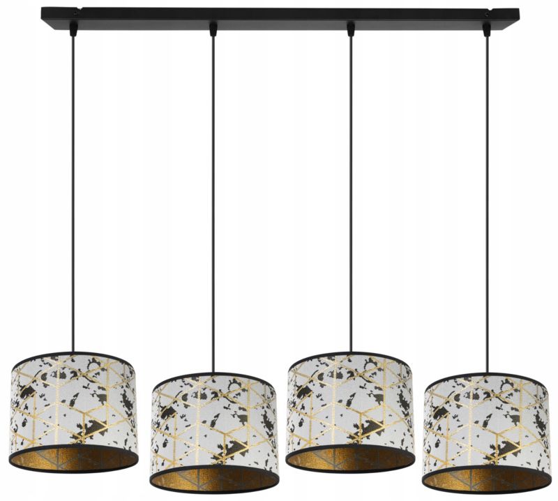 Lampa sufitowa wisząca Light Home LH Werona 4x E27 60W szary/złoty 1szt.