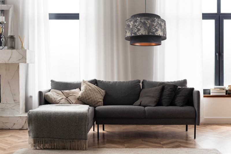 Lampa sufitowa wisząca Light Home LH Werona Duo 1x E27 60W złoty/ciemny marmur 1szt.