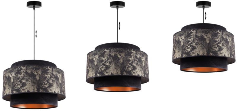 Lampa sufitowa wisząca Light Home LH Werona Duo 1x E27 60W złoty/ciemny marmur 1szt.