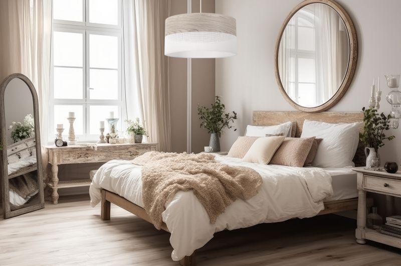Lampa sufitowa wisząca Light Home LH Wood 1x E27 60W fornir dąb bielony klosz/biały 44cm 1szt.