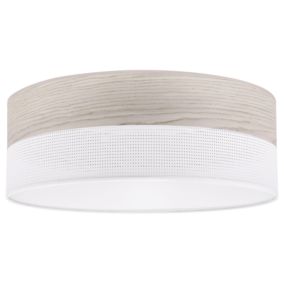 Lampa sufitowa wisząca Light Home LH Wood Plexi 3x E27 60W biały/dąb bielony 40cm 1szt.