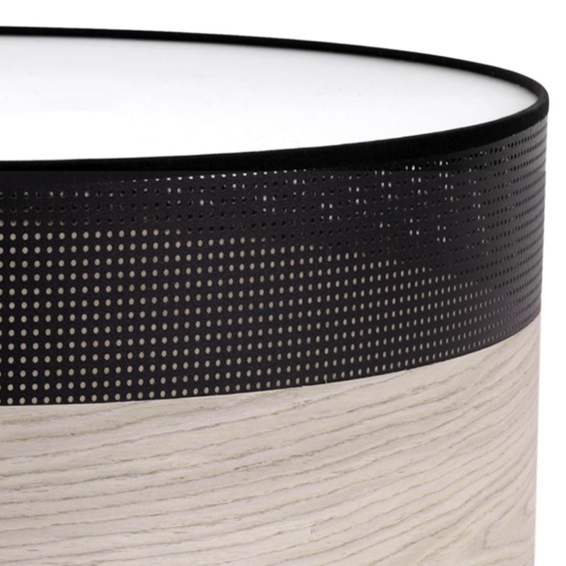 Lampa sufitowa wisząca Light Home LH Wood Plexi 3x E27 60W czarny/dąb bielony 50cm 1szt.