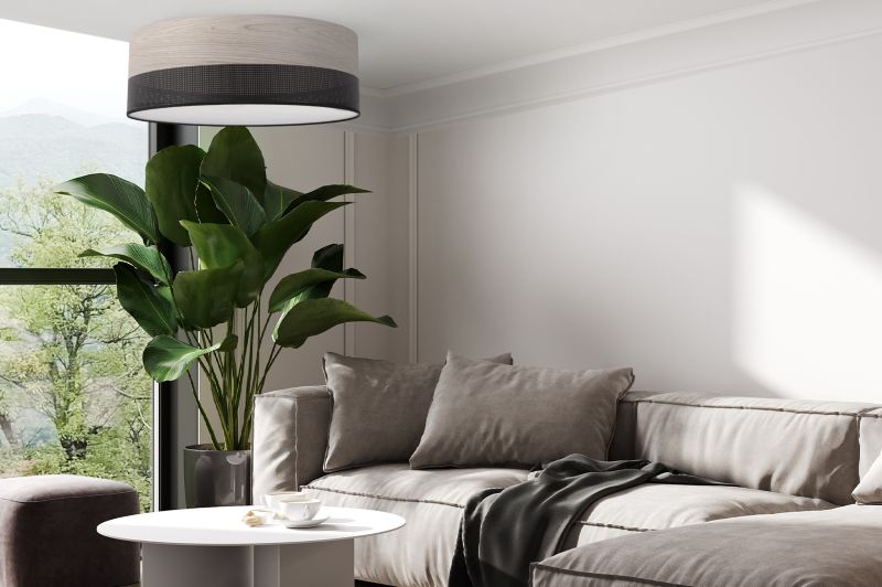 Lampa sufitowa wisząca Light Home LH Wood Plexi 3x E27 60W czarny/dąb bielony 50cm 1szt.
