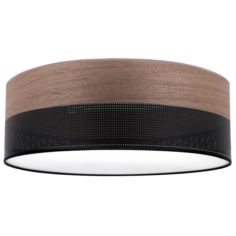 Lampa sufitowa wisząca Light Home LH Wood Plexi 3x E27 60W czarny/orzech 40cm 1szt.