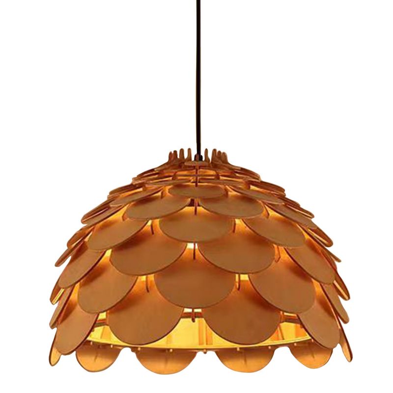 Lampa sufitowa wisząca Light Prestige Burgo 5915 jasne drewno szerokość 35 cm 1xE27 x 60W 1 szt.