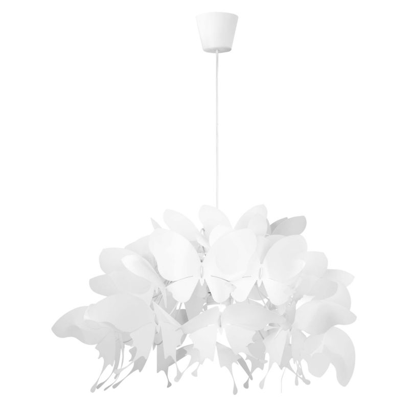 Lampa sufitowa wisząca Light Prestige Farfalla 7490 biała szerokość 50 cm 1xE27 x 60W 1 szt.