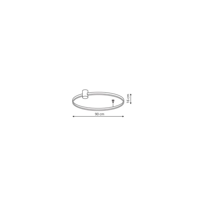 Lampa sufitowa wisząca Light Prestige Ring 0021 czarna ring wbudowany LED 50W 1 szt.