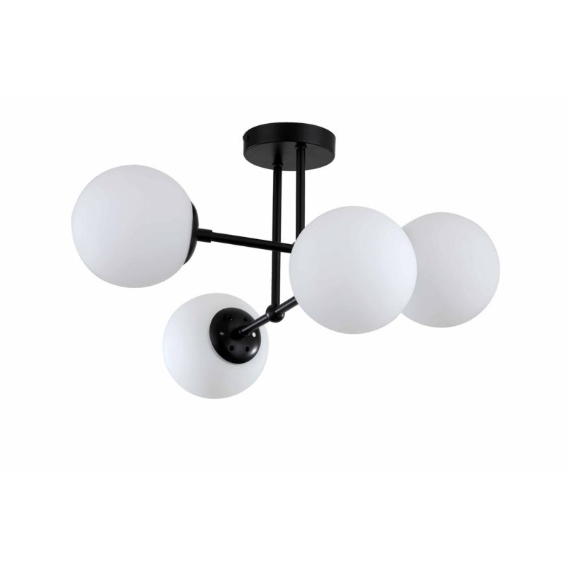 Lampa sufitowa wisząca Light Prestige Roma 5442 czarno-biała szerokość 56 cm 4xE14 x 40W 1 szt.