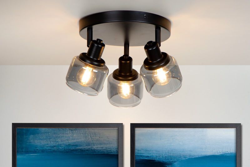 Lampa sufitowa wisząca Lucide Bjorn 1278 czarna 38 cm szerokości 3xE14 x 40W 1 szt.