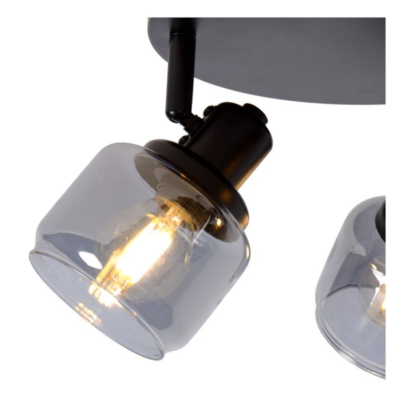 Lampa sufitowa wisząca Lucide Bjorn 1278 czarna 38 cm szerokości 3xE14 x 40W 1 szt.