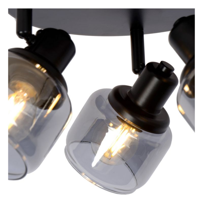 Lampa sufitowa wisząca Lucide Bjorn 1278 czarna 38 cm szerokości 3xE14 x 40W 1 szt.