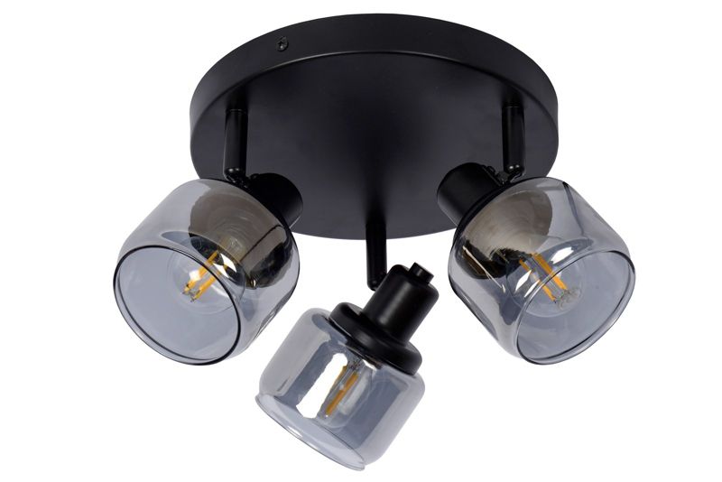Lampa sufitowa wisząca Lucide Bjorn 1278 czarna 38 cm szerokości 3xE14 x 40W 1 szt.