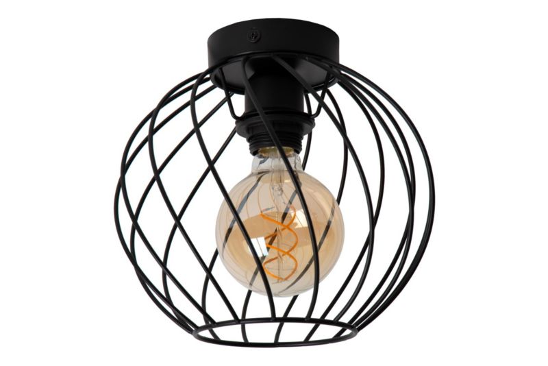 Lampa sufitowa wisząca Lucide Danza 1477 czarna szerokość 25 cm 1xE27 x 40W 1 szt.