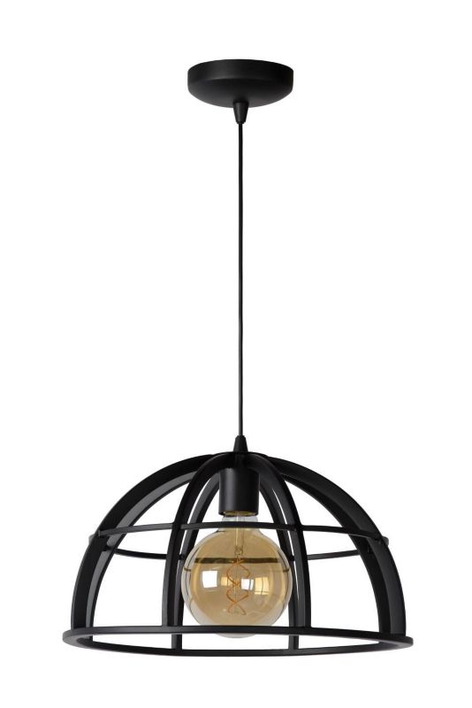 Lampa sufitowa wisząca Lucide Dikra 1002 czarna szerokość 40 cm 1xE27 x 60W 1 szt.