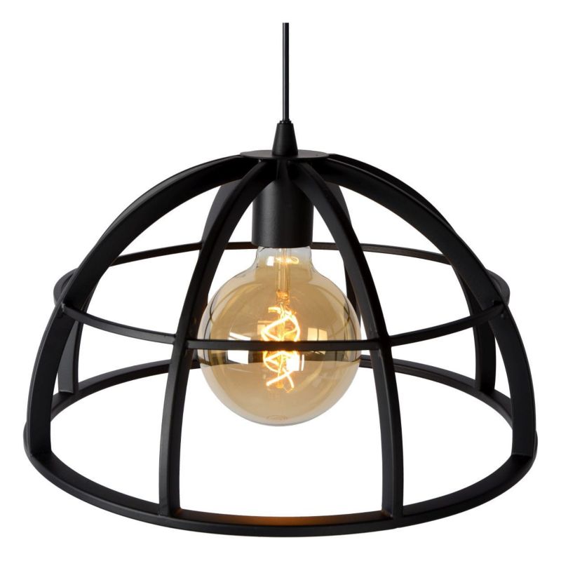 Lampa sufitowa wisząca Lucide Dikra 1002 czarna szerokość 40 cm 1xE27 x 60W 1 szt.