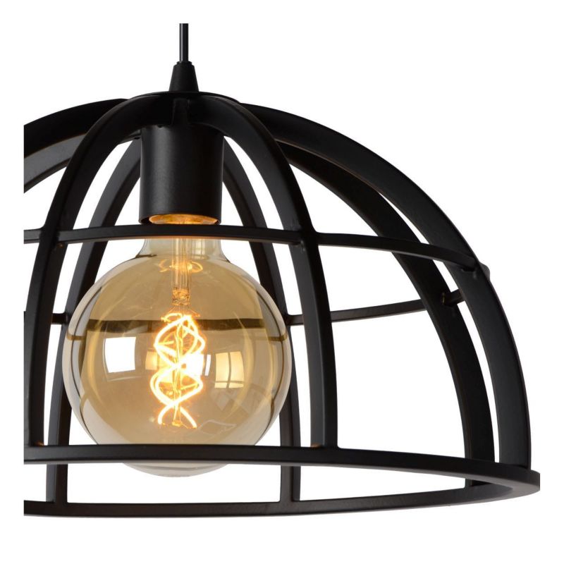 Lampa sufitowa wisząca Lucide Dikra 1026 czarna szerokość 150 cm 3xE27 x 60W 1 szt.