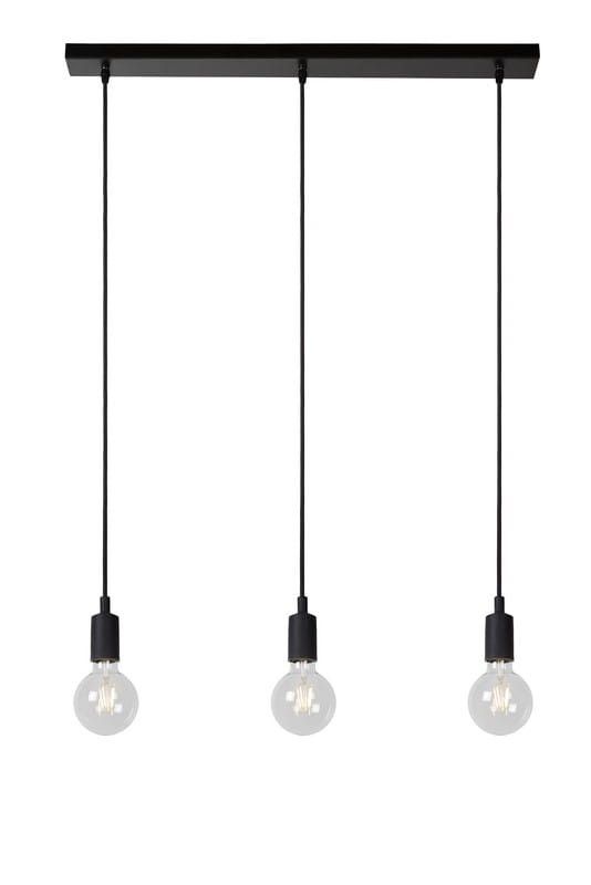 Lampa sufitowa wisząca Lucide Fix 2725 czarna szerokość 75 cm 3xE27 x 60W 1 szt.
