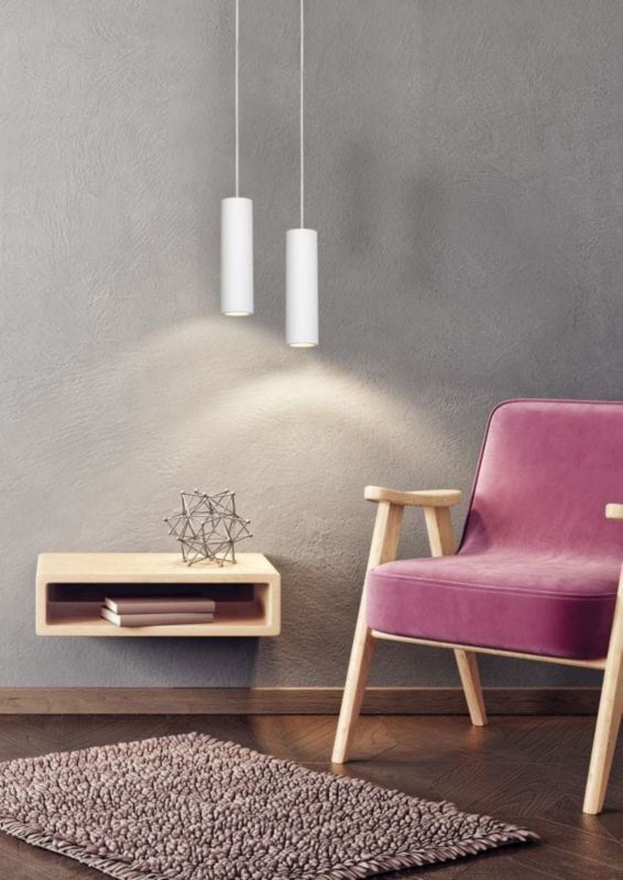 Lampa sufitowa wisząca Lucide Gipsy 1463 biała szerokość 7 cm 1xGU10 x 35W 1 szt.