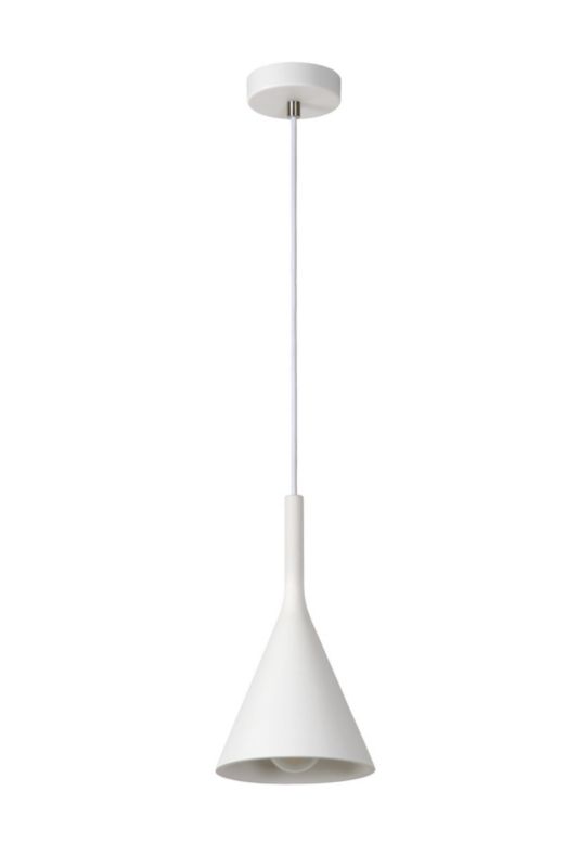Lampa sufitowa wisząca Lucide Gipsy 1562 biała szerokość 16.5 cm 1xE27 x 25W 1 szt.