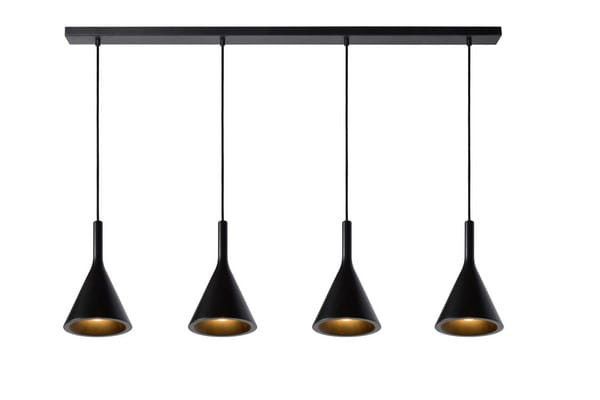 Lampa sufitowa wisząca Lucide Gipsy 1616 czarna szerokość 120 cm 4xE27 x 25W 1 szt.