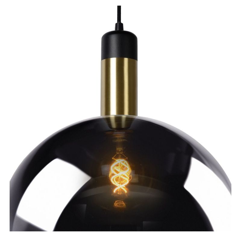 Lampa sufitowa wisząca Lucide Julius 3321 czarno-szara-złota szerokość 20 cm 1xE27 x 40W 1 szt.