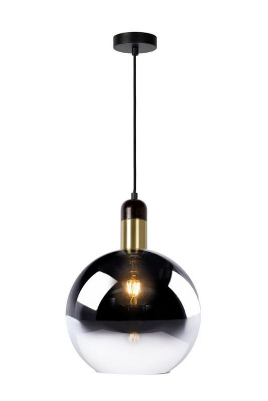 Lampa sufitowa wisząca Lucide Julius 3338 czarno-szara-złota szerokość 28 cm 1xE27 x 40W 1 szt.