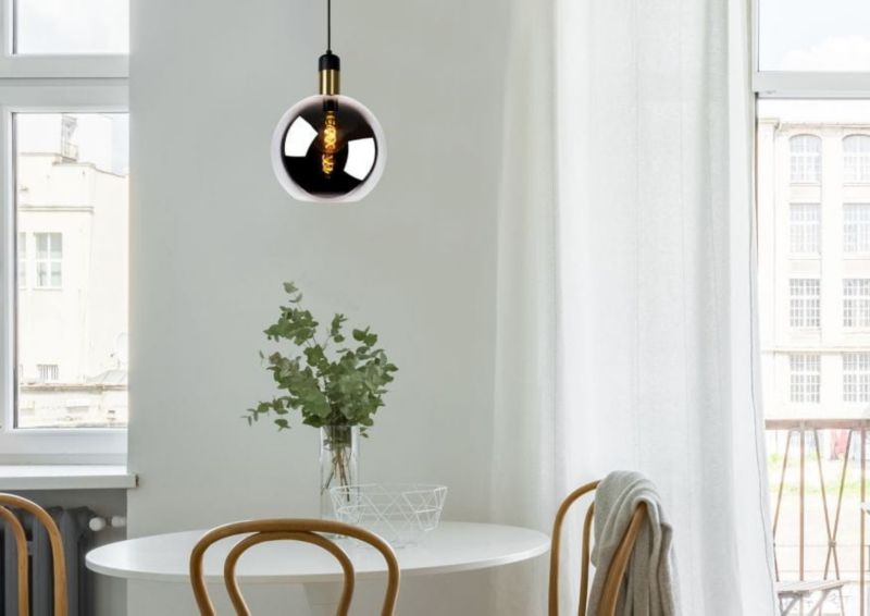 Lampa sufitowa wisząca Lucide Julius 3338 czarno-szara-złota szerokość 28 cm 1xE27 x 40W 1 szt.