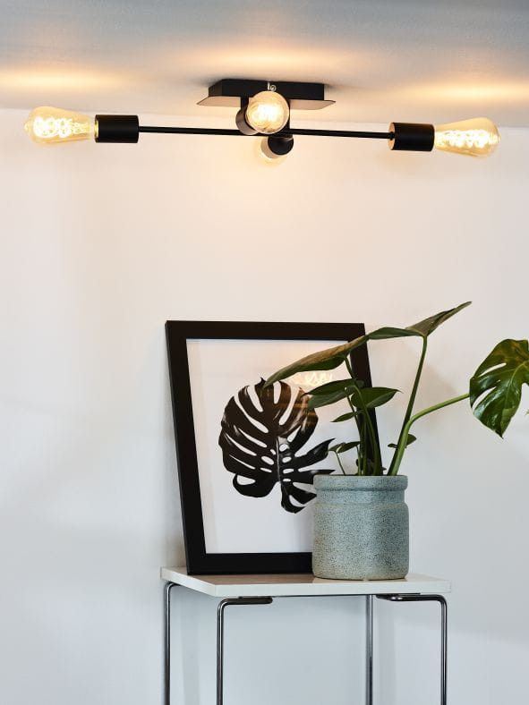 Lampa sufitowa wisząca Lucide Lester 1026 czarna szerokość 52 cm 4xE27 x 60W 1 szt.