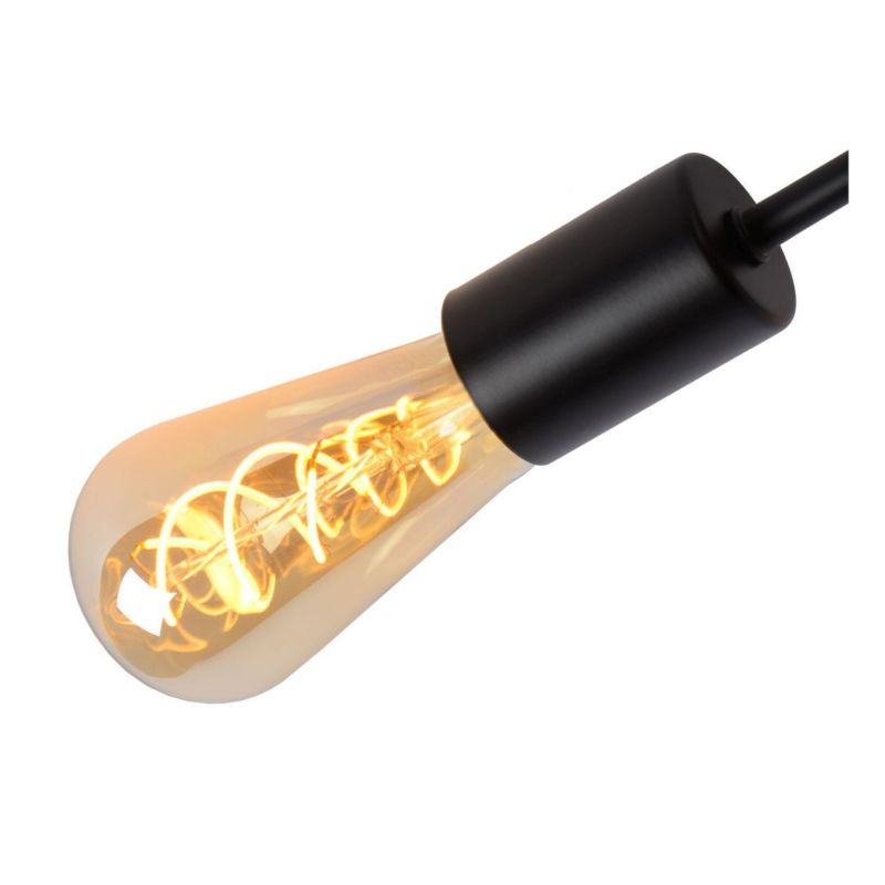 Lampa sufitowa wisząca Lucide Lester 1026 czarna szerokość 52 cm 4xE27 x 60W 1 szt.
