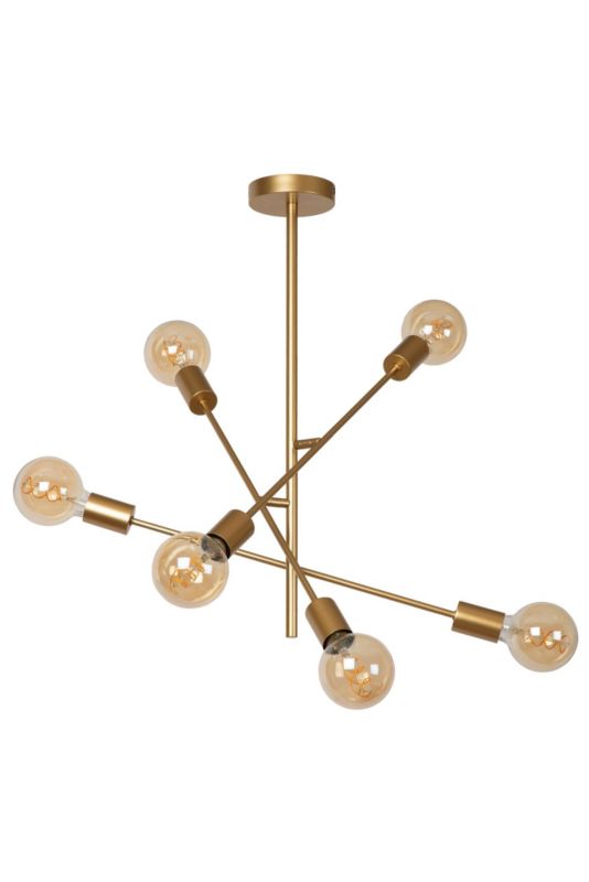 Lampa sufitowa wisząca Lucide Lester 1743 złoto-odcienie złota szerokość 59 cm 6xE27 x 40W 1 szt.
