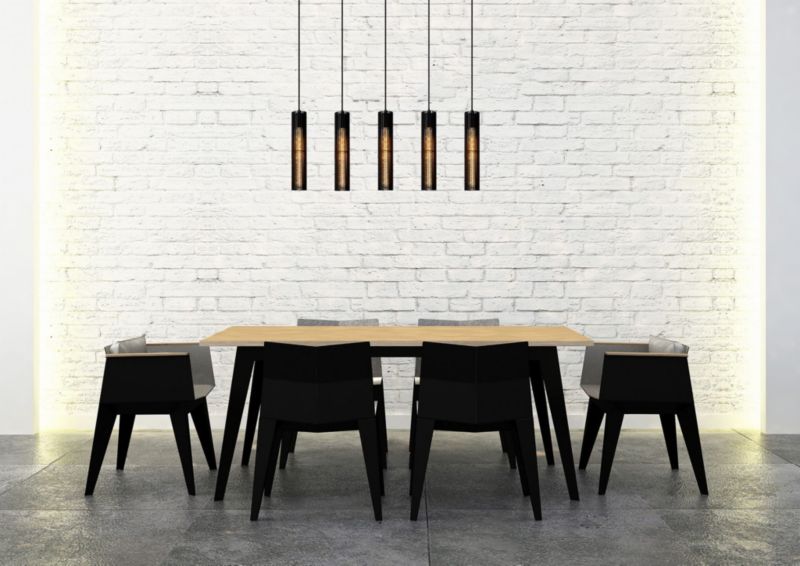 Lampa sufitowa wisząca Lucide Lionel 0435 czarna szerokość 100 cm 5xE27 x 40W 1 szt.