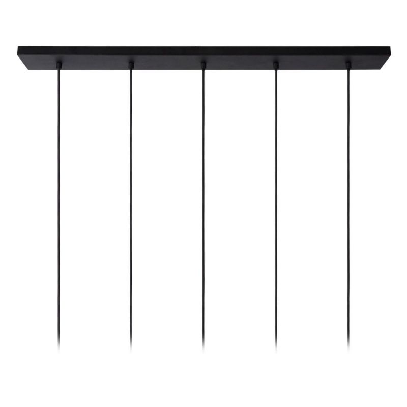 Lampa sufitowa wisząca Lucide Lionel 0435 czarna szerokość 100 cm 5xE27 x 40W 1 szt.
