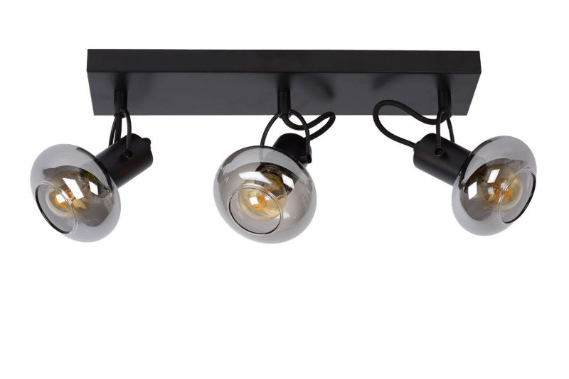 Lampa sufitowa wisząca Lucide Madee 6790 dymiona-czarna szerokość 38 cm 3xE14 x 25W 1 szt.