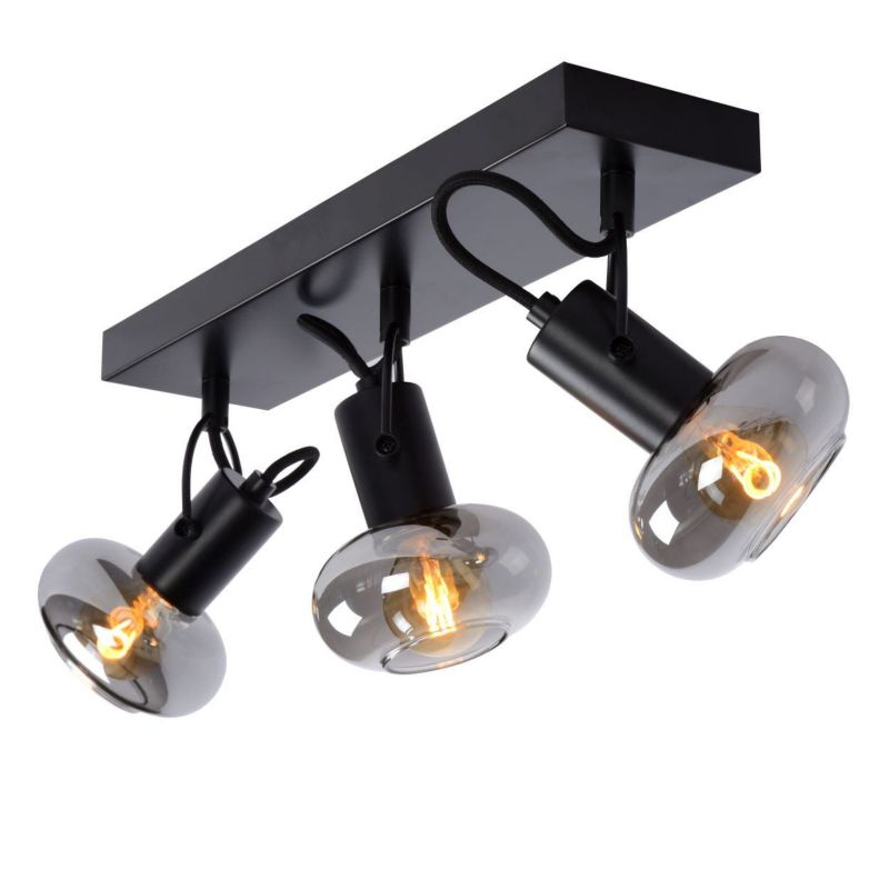 Lampa sufitowa wisząca Lucide Madee 6790 dymiona-czarna szerokość 38 cm 3xE14 x 25W 1 szt.
