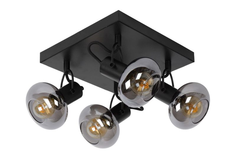Lampa sufitowa wisząca Lucide Madee 6806 czarna szerokość 23 cm 4xE14 x 25W 1 szt.