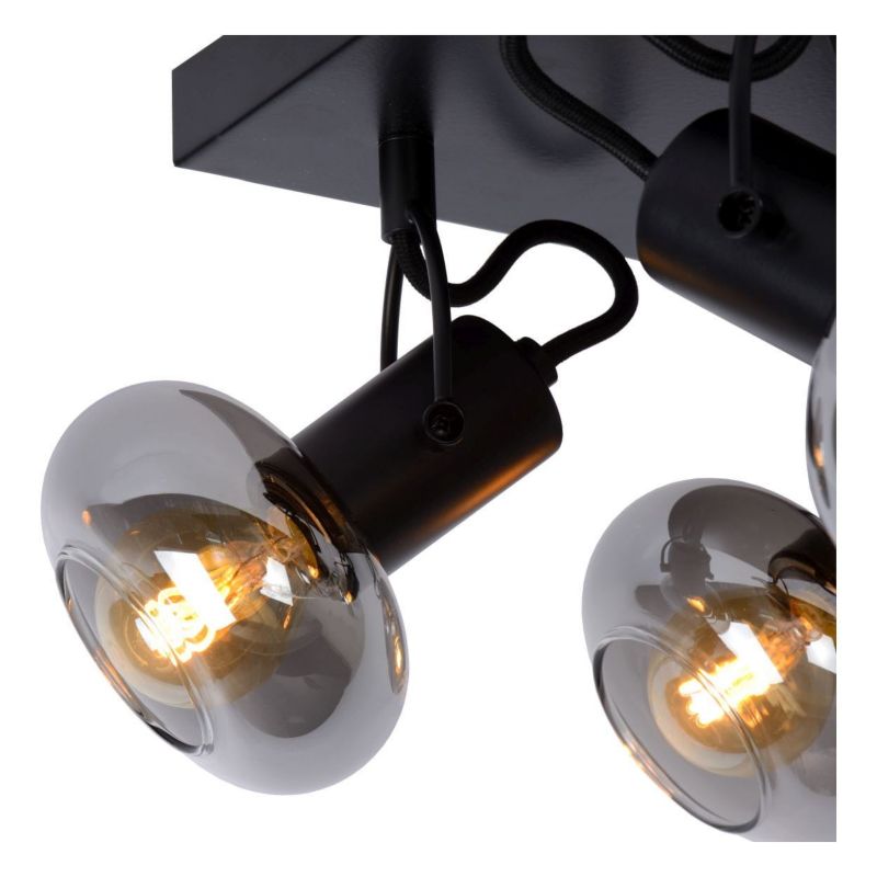 Lampa sufitowa wisząca Lucide Madee 6806 czarna szerokość 23 cm 4xE14 x 25W 1 szt.