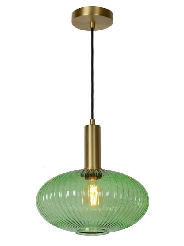 Lampa sufitowa wisząca Lucide Maloto 1194 złoto-zielona szerokość 30 cm 1xE27 x 40W 1 szt.