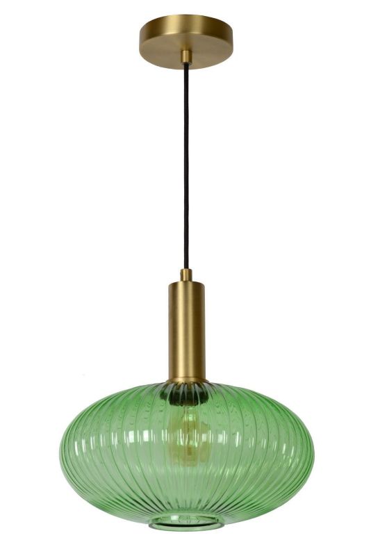 Lampa sufitowa wisząca Lucide Maloto 1194 złoto-zielona szerokość 30 cm 1xE27 x 40W 1 szt.