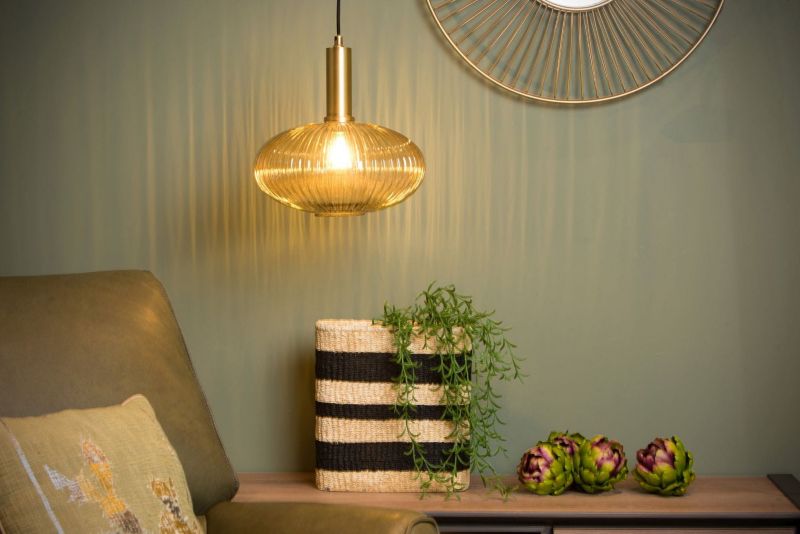 Lampa sufitowa wisząca Lucide Maloto 1200 złoto-brązowa szerokość 30 cm 1xE27 x 40W 1 szt.