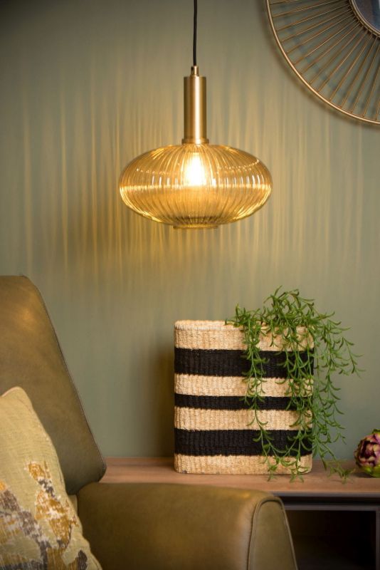 Lampa sufitowa wisząca Lucide Maloto 1200 złoto-brązowa szerokość 30 cm 1xE27 x 40W 1 szt.