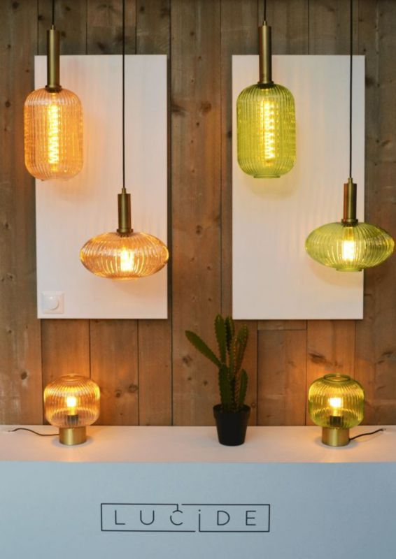 Lampa sufitowa wisząca Lucide Maloto 1200 złoto-brązowa szerokość 30 cm 1xE27 x 40W 1 szt.